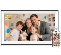 Hesmor Cadre Photo numérique WLAN 15,6 Pouces Cadre Photo numérique FHD 1920 * 1080 IPS avec écran Tactile Cadre Photo électronique avec mémoire 32 Go, Rotation Automatique, Partage Facile