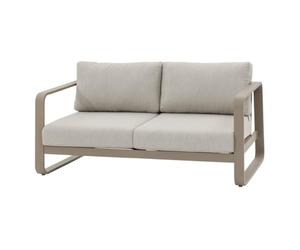 Hespéride - Canapé de Jardin domilly café 2 Places en Aluminium et oléfine
