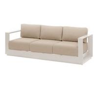 Hespéride - Canapé de jardin en aluminum 3 places ALLURE - Avoine et beige zebrano - Allure