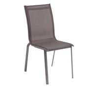 Hespéride - Chaise de Jardin Empilable Axant Wengé - Aluminium Traité Epoxy Texaline - Dim 48 x 63 x 94 cm - Meuble d'Extérieur Empilable