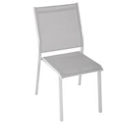 Hespéride - Chaise de Jardin empilable Essentia Galet & Blanc
