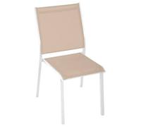 Hespéride Chaise de Jardin empilable Essentia Lin & Blanc