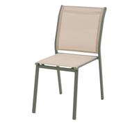Hespéride - Chaise de Jardin empilable essentia Lin et Vert Laurier Aluminium et texaline