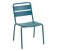 Hespéride - Chaise de Jardin Empilable Phuket Bleu Canard - Acier Traitement Antirouille Renforcé - Dim 52 x 60 x 84 cm - Meuble d'Extérieur