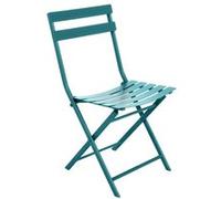 Chaise De Jardin Pliable En Métal Greensboro - Bleu Canard Bleu