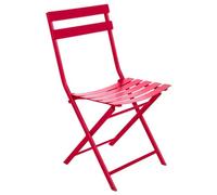 Hespéride - Chaise de Jardin Pliante Greensboro Grenade - Acier Traitement Antirouille Renforcé - Dim 50 x 42 x 81 cm - Meuble d'Extérieur Pliable