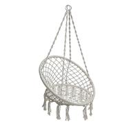 Hespéride - Chaise Suspendue Plumaya - Macramé - Jardin, Terrasse - Beige - Support Non Inclus