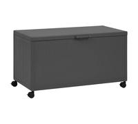 HESPERIDE - Coffre de Rangement Extérieur Edenio 670L Graphite - Structure Acier Galvanisé et Aluminium - Etanche et Mobile - Mobilier pour Jardin, Balcon, Terrasse