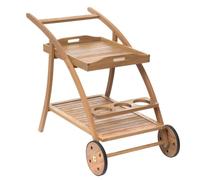Desserte De Jardin En Bois À Roulettes Tiwi - L. 105 X H. 78 Cm - Beige Beige