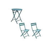 Hespéride - Ensemble table de jardin pliante + 2 chaises Greensboro - Bleu canard - Greensboro Bleu canard G