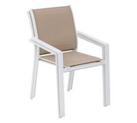 Fauteuil de jardin Essentia lin et blanc Hespéride