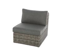 Hespéride - Fauteuil chauffeuse de jardin en résine tressée Moorea - Gris ombre - Moorea