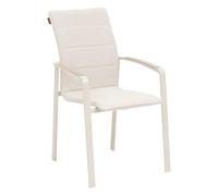 Hespéride - Fauteuil de Jardin Empilable Diese Argile et Ivoire Anti-Rouille Tissu Déperlant Séchage Rapide Mobilier Confort pour Terrasse Balcon