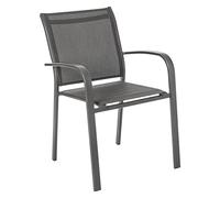 Hespéride Fauteuil de Jardin empilable Essentia Anthracite & Graphite