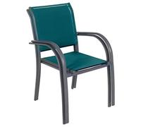 Hesperide Fauteuil de jardin empilable PIAZZA Bleu canard & Graphite
