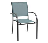Hespéride - Fauteuil Repas Axiome Speculoos et Praline - L. 57 x P. 60 x H. 89 cm - Mobilier d'Extérieur pour Terrasse Balcon Patio