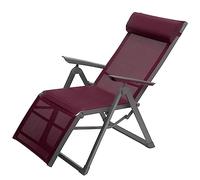 Hespéride - Fauteuil de Jardin inclinable Decima Bordeaux et Graphite