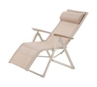 Hespéride - Fauteuil de Jardin inclinable Decima Lin et Argile 8 Positions en Aluminium et texaline