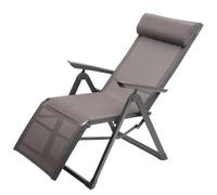 Hespéride – Fauteuil de jardin DECIMA – Aluminium traité époxy – 8 positions – Noisette/Praline