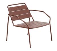Fauteuil de jardin PHUKET Acajou Acier traité époxy, Traitement anti-rouille renforcé Hespéride