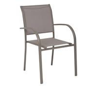 Fauteuil empilable Piazza Hespéride noisette/café