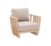 Hespéride - Fauteuil de salon de jardin en bois LEMINDO - Beige - Lemindo