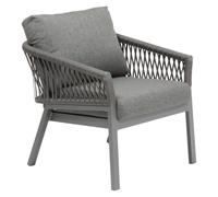 Hespéride - Fauteuil de Salon de Jardin oriengo Anthracite et Graphite en Aluminium traité époxy