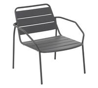 Hespéride - Fauteuil de Salon de Jardin Phuket Graphite en Acier traité en epoxy