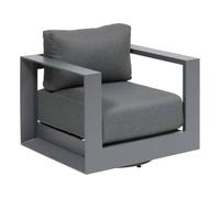 Hespéride – Fauteuil de salon de jardin rotatif Allure – Gris / Graphite
