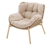 Hespéride - Fauteuil de Salon Jardin Meloane Taupe - Acier Traité Epoxy Anti-Rouille - Tissu Déperlant - Mobilier Extérieur pour Terrasse Balcon Patio