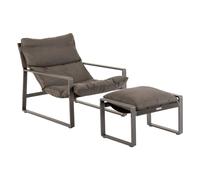 Hespéride - Fauteuil Relax de Jardin Lambinio Graphite en Aluminium en Acier traité en epoxy