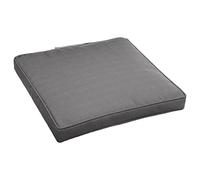 Galette de chaise à scratch ""Korai"" ardoise 40x40x4cm en polyester - Hespéride
