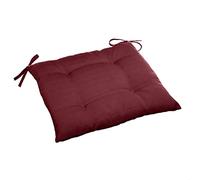 Hespéride Galette de chaise Korai carrée 4 points polyester 40x40x4 cm bordeaux