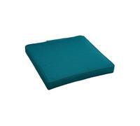 Hespéride - Galette de chaise d'extérieur à scratch Korai - 40 x 40 cm - Bleu canard - Korai