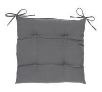 Galette De Chaise Extérieur Korai - 40 X 40 Cm - Gris Ardoise Noir