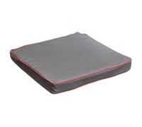 Hespéride - Galette de chaise Piping - 40 x 40 cm - Gris et corail