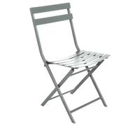 Chaise de jardin pliante ""Greensboro"" vert olive en acier traité époxy - Hespéride