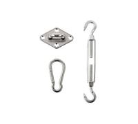 Kit de fixation de toile solaire - 3 pièces - Acier inoxydable Multicolore G