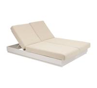 Hespéride - Lit de piscine en aluminium 2 places ALLURE - Beige et Avoine - Allure