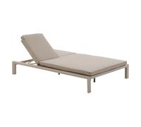 Hespéride - Lit de Piscine Double Inclinable Évasion Argile et Beige - 2 Places - 5 Positions - Anti-Rouille Texaline - Mobilier Détente pour Jardin