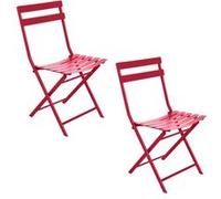 Hespéride - Lot de 2 chaises de jardin pliables en métal Greensboro - Grenade - Greensboro Grenade G