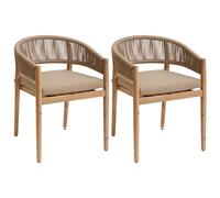 Hespéride Lot de 2 fauteuils de Jardin Tevio Miel