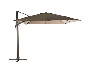 Hespéride Parasol décentré Eléa inclinable Hexagonal Noisette Taupe