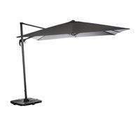 Parasol déporté ""Cayo"" 3x3 ardoise - Hespéride