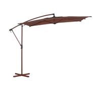 Hespéride - Parasol Déporté Carré Manoa Terracota 2,5 x 2,5 m, Acier Anti Corrosion, Toile Déperlante, Orientable 360° - Pour Jardin, Terrasse
