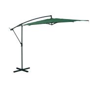 Hespéride - Parasol Déporté Carré Manoa Vert Olive/Graphite 2,5 x 2,5 m, Acier Anti Corrosion, Toile Déperlante, Orientable 360° - Pour Jardin, Terrasse