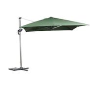 Hespéride - Parasol Déporté Équador - Vert Olive - 4 x 3 m - Aluminium Anti Corrosion, Toile Déperlante, Inclinable, Rotatif - Pour Jardin, Terrasse