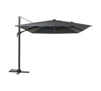 Hespéride – Parasol déporté Melhia rectangulaire 4 x 3 m avec LED Graphite