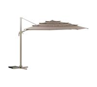 Parasol déporté rectangulaire multi-toile ""Melhia"" lin 4 x 3m en aluminium acier et oléfine - Hespéride