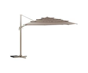 Hespéride - Parasol déporté rectangulaire multi-toile melhia lin 4 x 3m en aluminium acier et oléfine